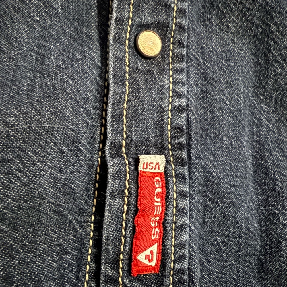 SHARP Guess Jeans denim western button down. Size Medium QUALITY! - Picture 3 of 12
